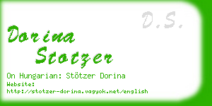 dorina stotzer business card