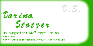 dorina stotzer business card